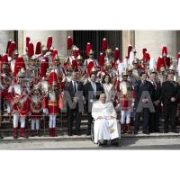 Su Santidad el Papa Francisco con la delegación del Campo de Calatrava